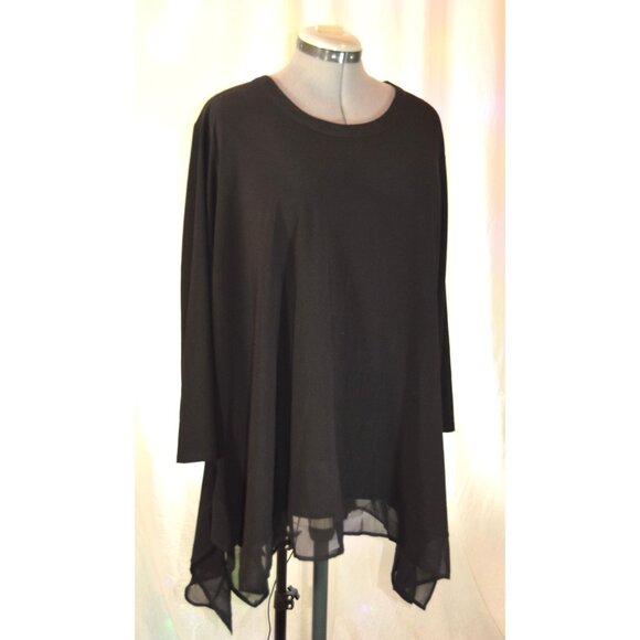 Cato Solid Black Top size 18/20W - Picture 1 of 4